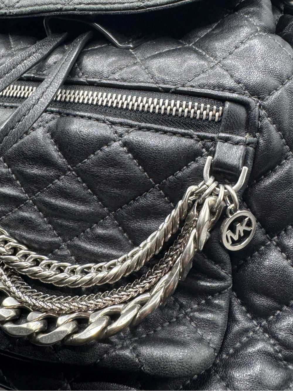 Michael Kors Cheyenne Quilted Drawstring Leather Backpack - Picture 8 of 14